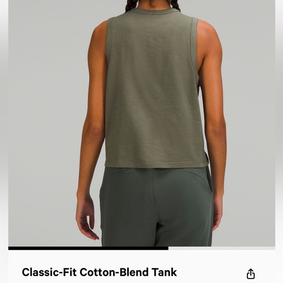 Classic fit cotton tank lululemon size 4. BLACK - Picture 4 of 4
